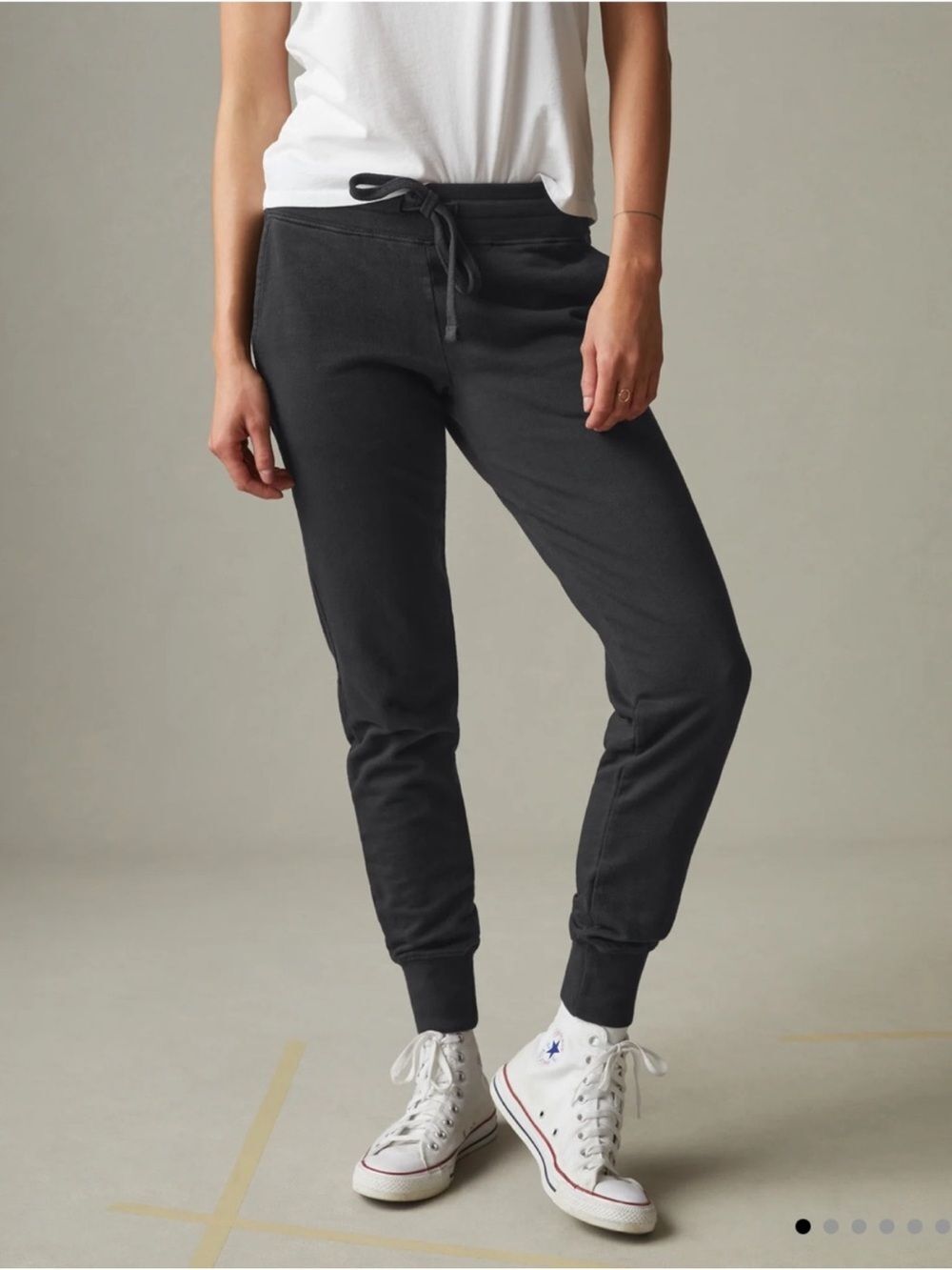 American Giant Women's French Terry Jogger in Black M - Picture 2 of 10